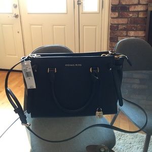 Michael Kors Black Leather Purse